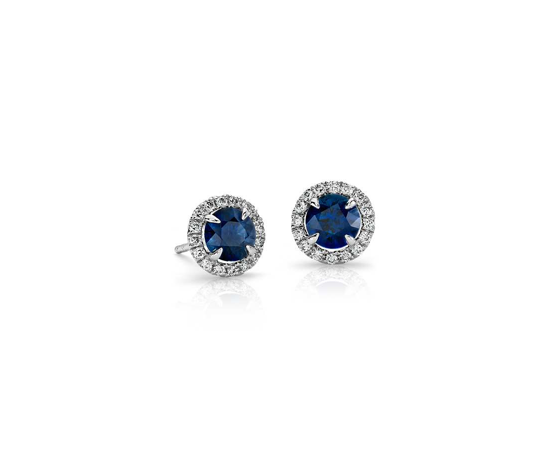 Diamond blue best sale earrings
