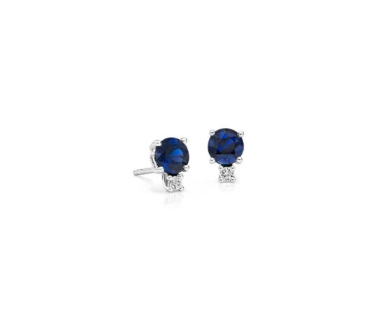 Blue Sapphire Stud Earrings
