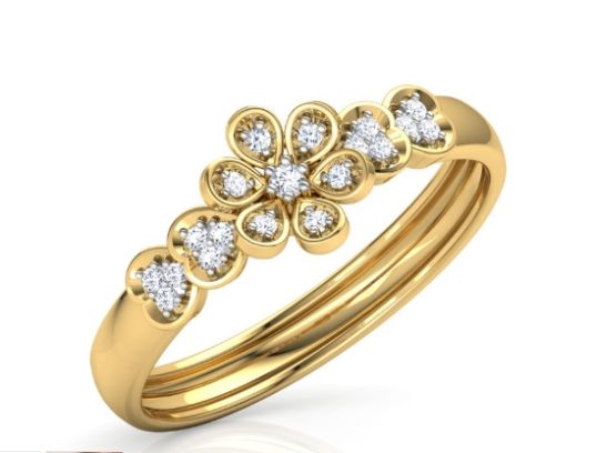 Heart & Flower Ring