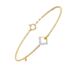 Arrow Yellow Gold Diamond Bracelet