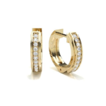 Assisi Yellow Gold Creolla Diamond Earring