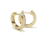 Assisi Yellow Gold Creolla Diamond Earring