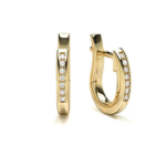 Assisi Yellow Gold Creolla Diamond Earring