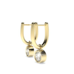 Assisi Yellow Gold Dangling Diamond Earring