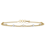 Bazel Yellow Gold Diamond Bracelet