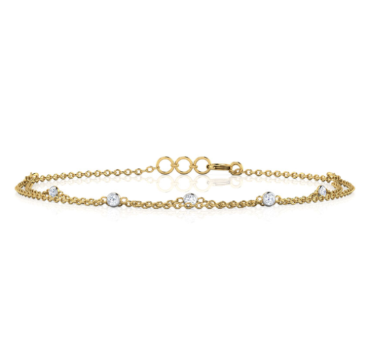Bazel Yellow Gold Diamond Bracelet