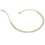 Bazel Yellow Gold Diamond Bracelet