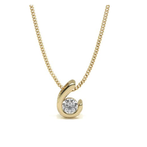 Como Yellow Gold Solo Diamond Pendant