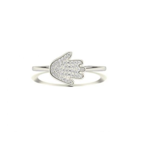 Fatima Hand White Gold Promise Ring