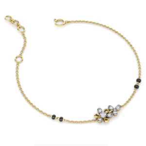 Flower Yellow Gold Diamond Bracelet