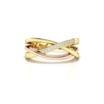 Lucca Yellow & Rose Gold Promise Ring
