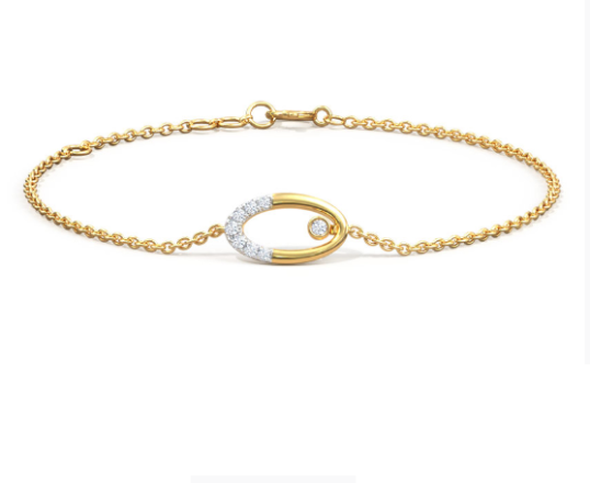 Oval Yellow Gold Diamond Bracelet