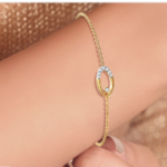 Oval Yellow Gold Diamond Bracelet