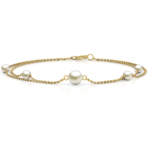Yellow Gold Pearl Bracelet
