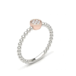 White & Rose Gold Promise Ring