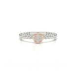 White & Rose Gold Promise Ring