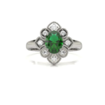 Rimini Emerald & Diamond White Gold Ring
