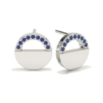 White Gold Sapphire Earring