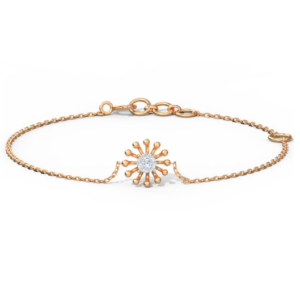 Sun Rose Gold with Diamond Bracelet
