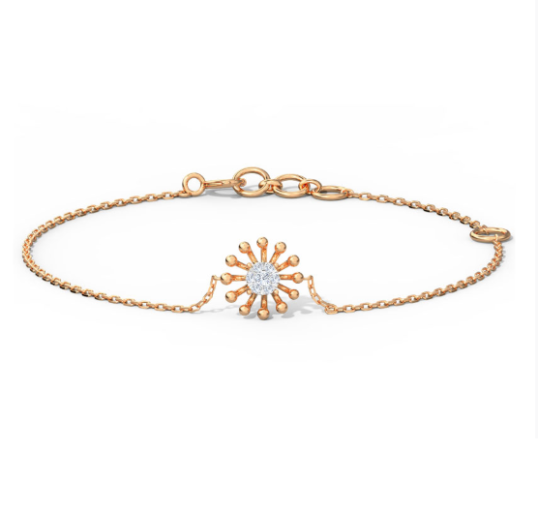 Sun Rose Gold with Diamond Bracelet