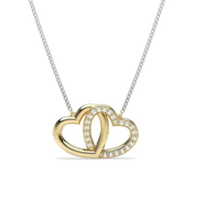 Terre Heart Yellow Gold Diamond Pendant