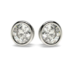 Treviso White Gold Stud Solitaire Diamond Earring