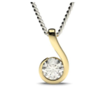 Verona Yellow Gold Solitaire Diamond Pendant