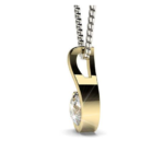 Verona Yellow Gold Solitaire Diamond Pendant