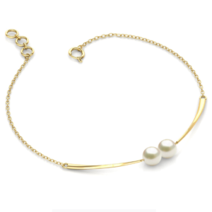 Yellow Gold Pearl Bracelet