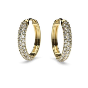 Creolla Yellow Gold Diamond Earring
