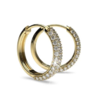 Creolla Yellow Gold Diamond Earring