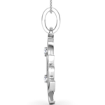 18k White Gold Diamond Pendant with chain