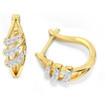 Amelia Clip Yellow Gold 18k Diamond Earring