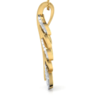 Anne Leaf Yellow Gold 18k Diamond Pendant