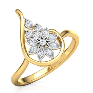 Aroma Drop Yellow Gold Diamond Ring