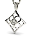 Arrow White Gold 18k Diamond Pendant