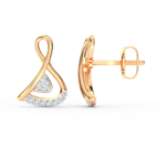 Athena Stud 18k Rose Gold Diamond Earring