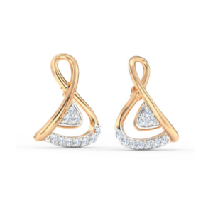Athena Stud 18k Rose Gold Diamond Earring