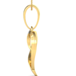 Baguette Heart Yellow Gold 18k Diamond Pendant