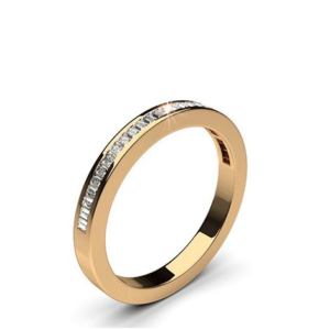 Bagets Rose Gold Diamond Ring Half Eternity