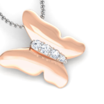 Butterfly Rose Gold 18k Diamond Pendant