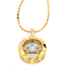 Claire Yellow Gold chain18k with Diamond Pendant