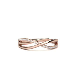 Como Rose Gold Band Diamond Ring