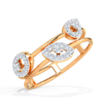 Coaster Cluster 18k Rose Gold Diamond Ring