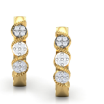 Creolla18k Yellow Gold Diamond Earring