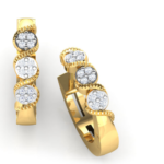 Creolla18k Yellow Gold Diamond Earring