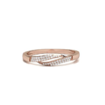 Curve Rose Gold Band Diamond Ring