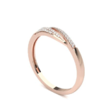 Curve Rose Gold Band Diamond Ring