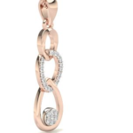 Dangling Drop Rose Gold 18k Diamond Pendant