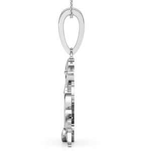 Mother & Baby Dolphin White Gold 18k Diamond Pendant